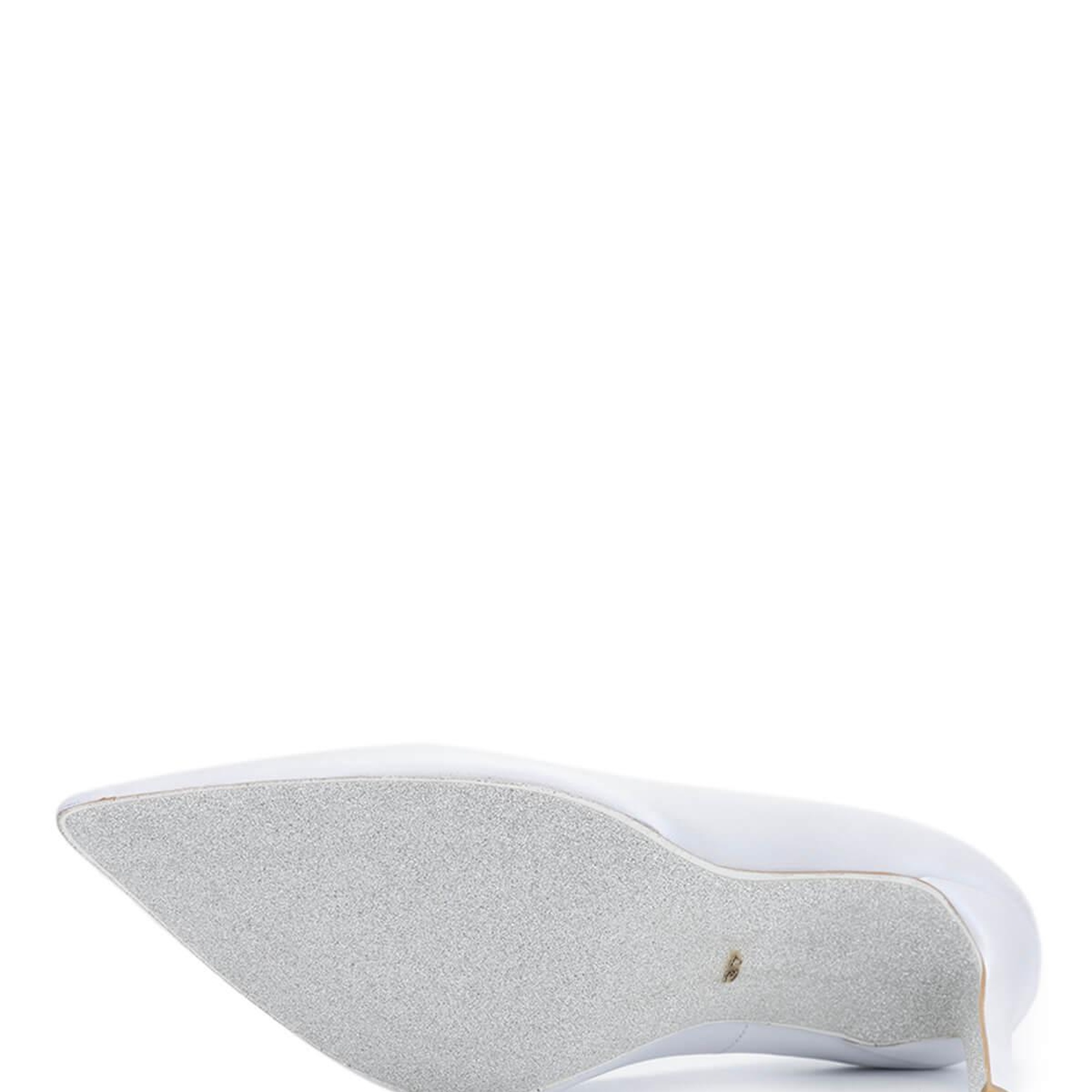 Tamer Tanca Kadın Hakiki Deri Beyaz Sedef Topuklu Ayakkabı