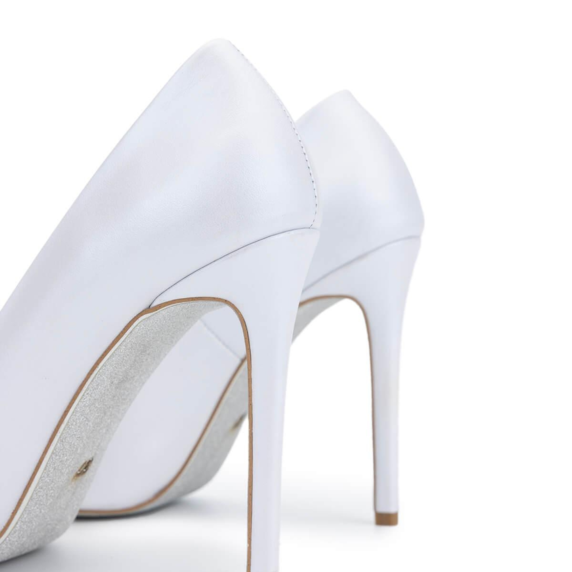 Tamer Tanca Kadın Hakiki Deri Beyaz Sedef Topuklu Ayakkabı