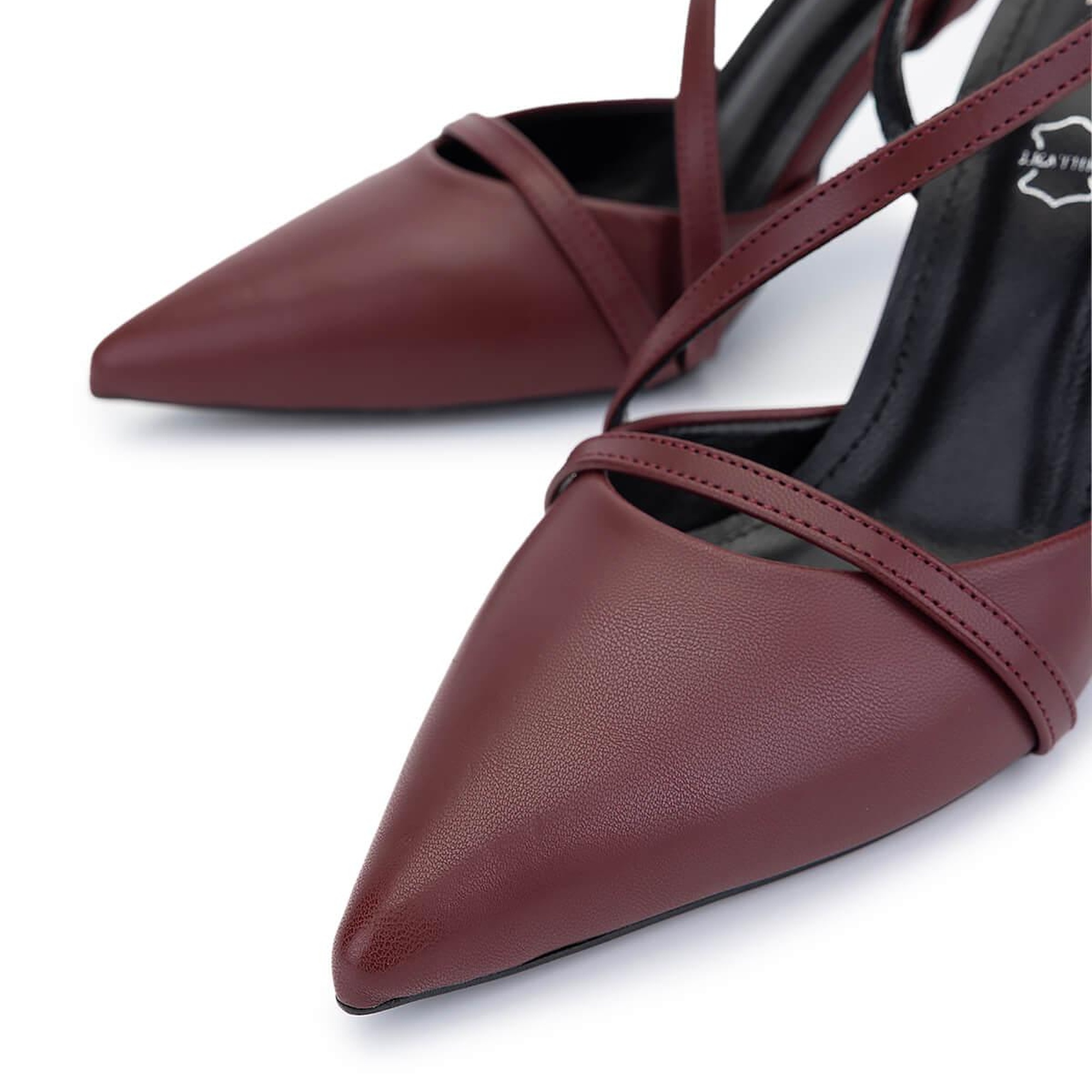 Tamer Tanca Kadın Vegan Bordo Topuklu Ayakkabı