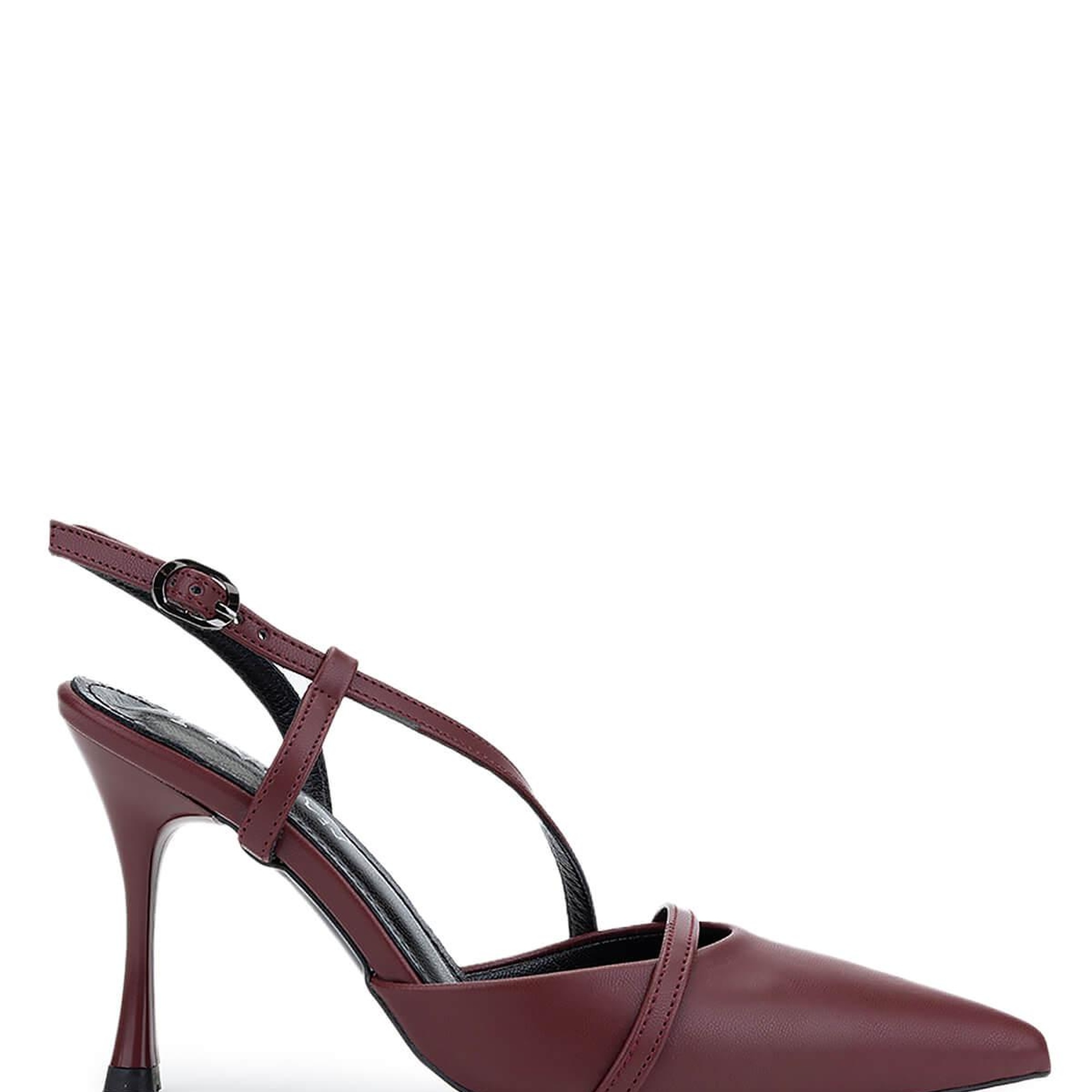 Tamer Tanca Kadın Vegan Bordo Topuklu Ayakkabı