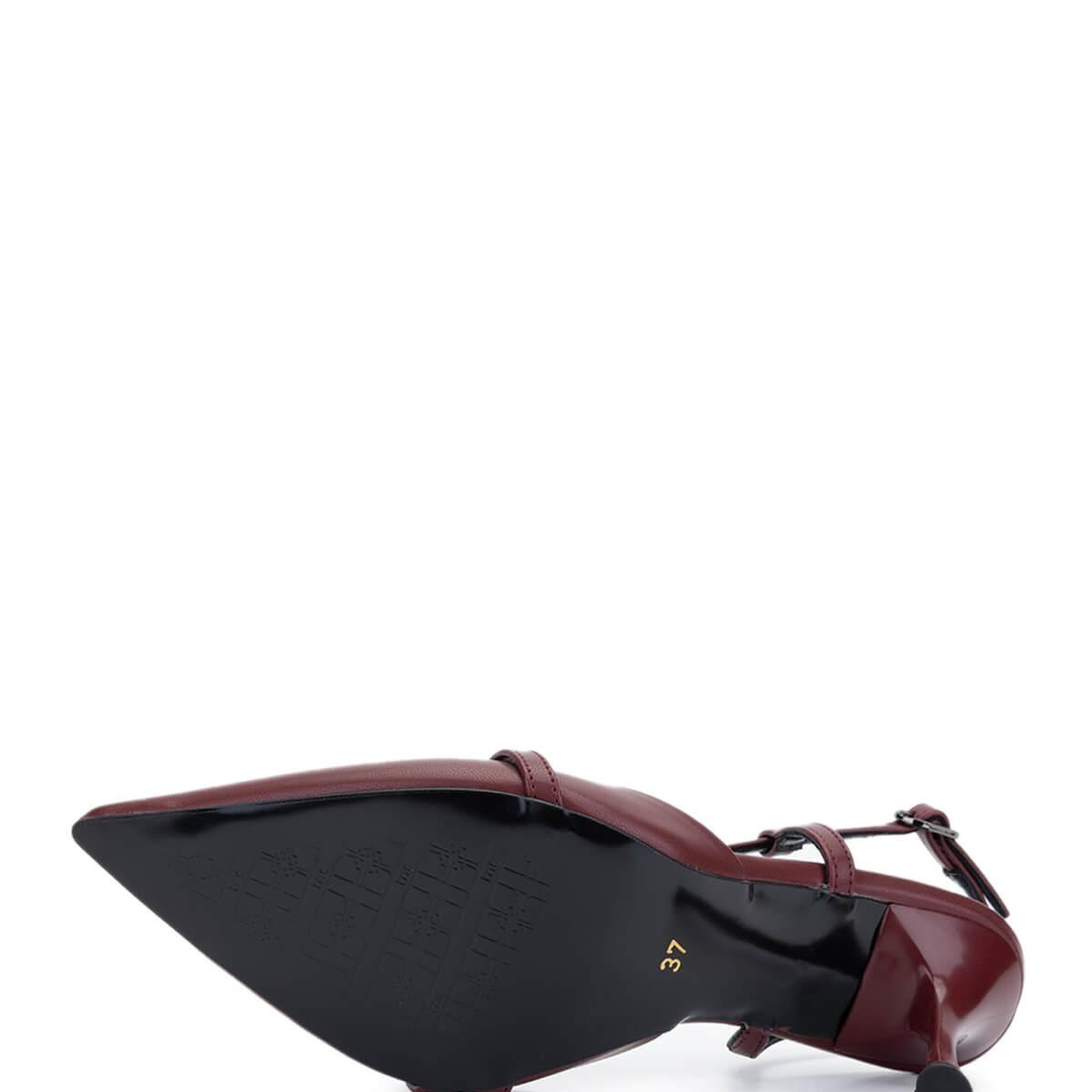 Tamer Tanca Kadın Vegan Bordo Topuklu Ayakkabı