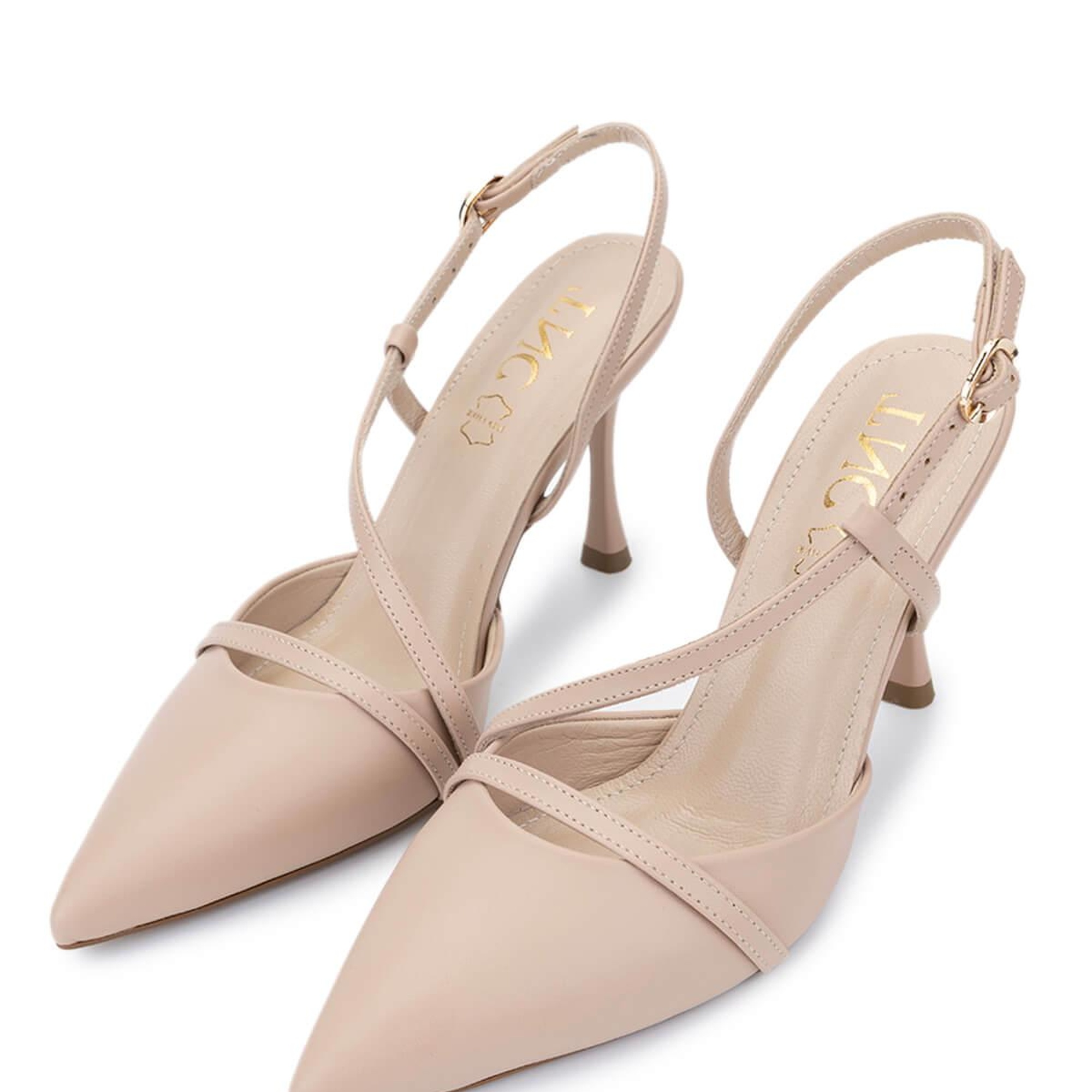 Tamer Tanca Kadın Vegan Bej Topuklu Ayakkabı