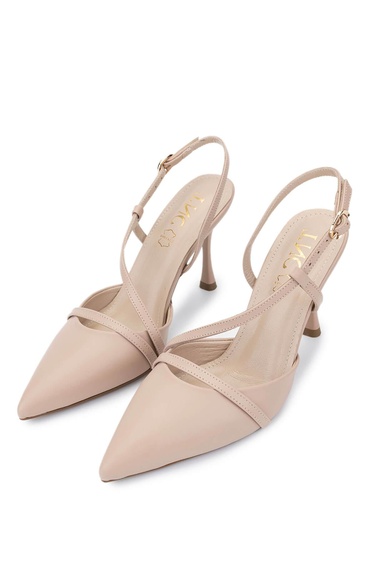  Tamer Tanca Kadın Vegan Bej Topuklu Ayakkabı