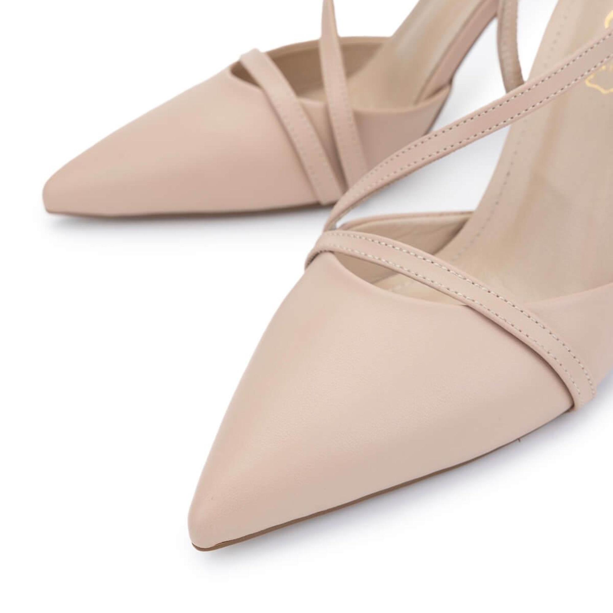 Tamer Tanca Kadın Vegan Bej Topuklu Ayakkabı