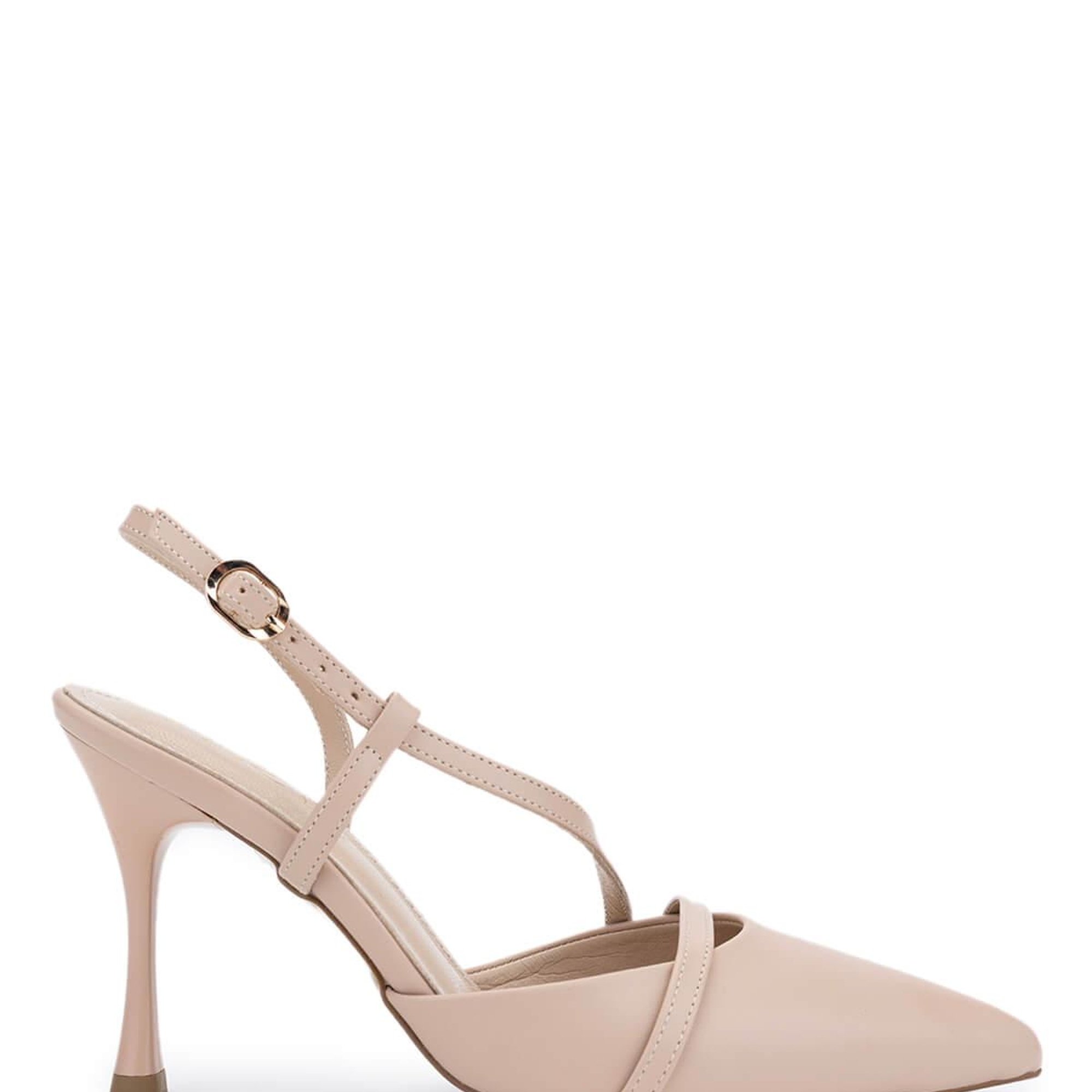 Tamer Tanca Kadın Vegan Bej Topuklu Ayakkabı