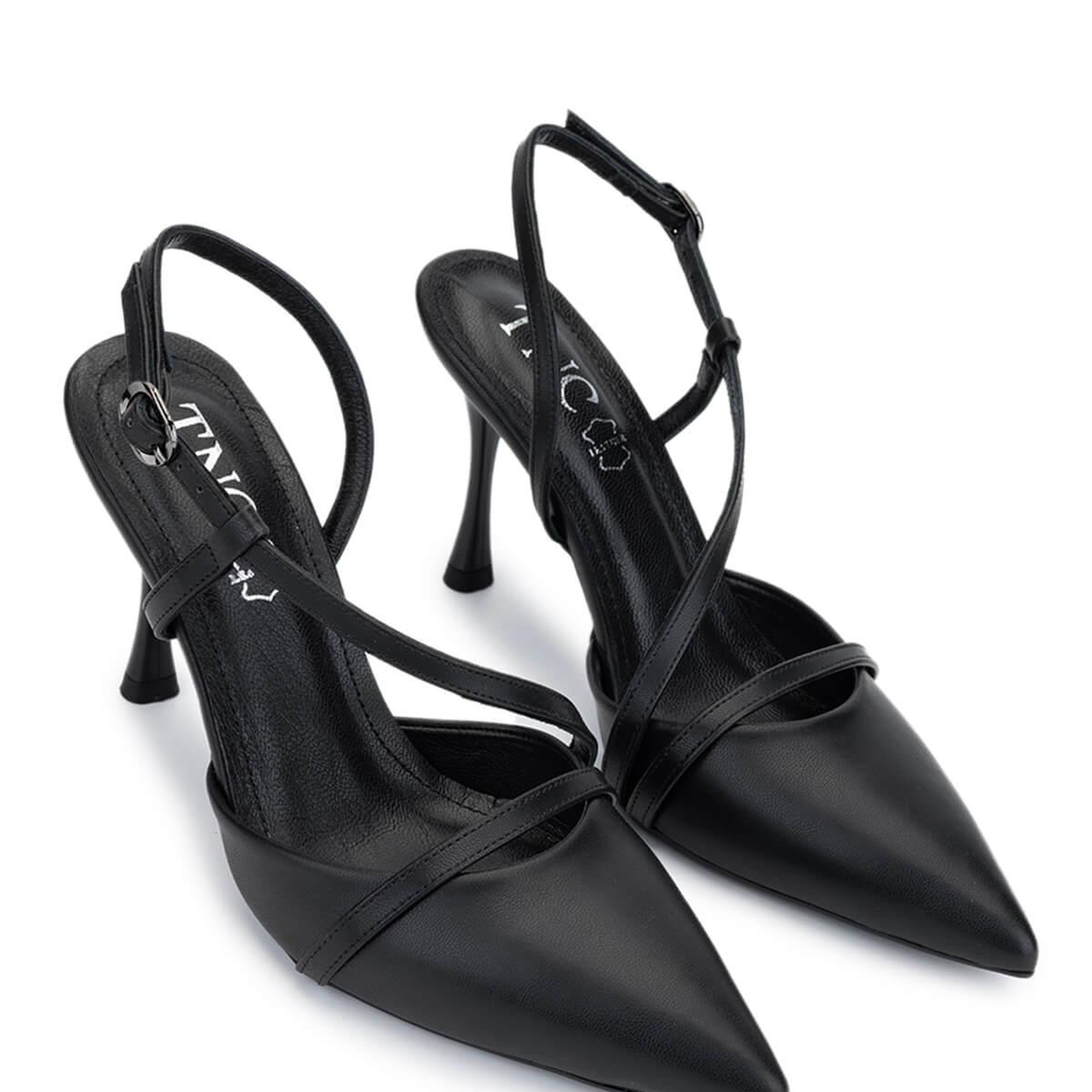 Tamer Tanca Kadın Vegan Siyah Topuklu Ayakkabı