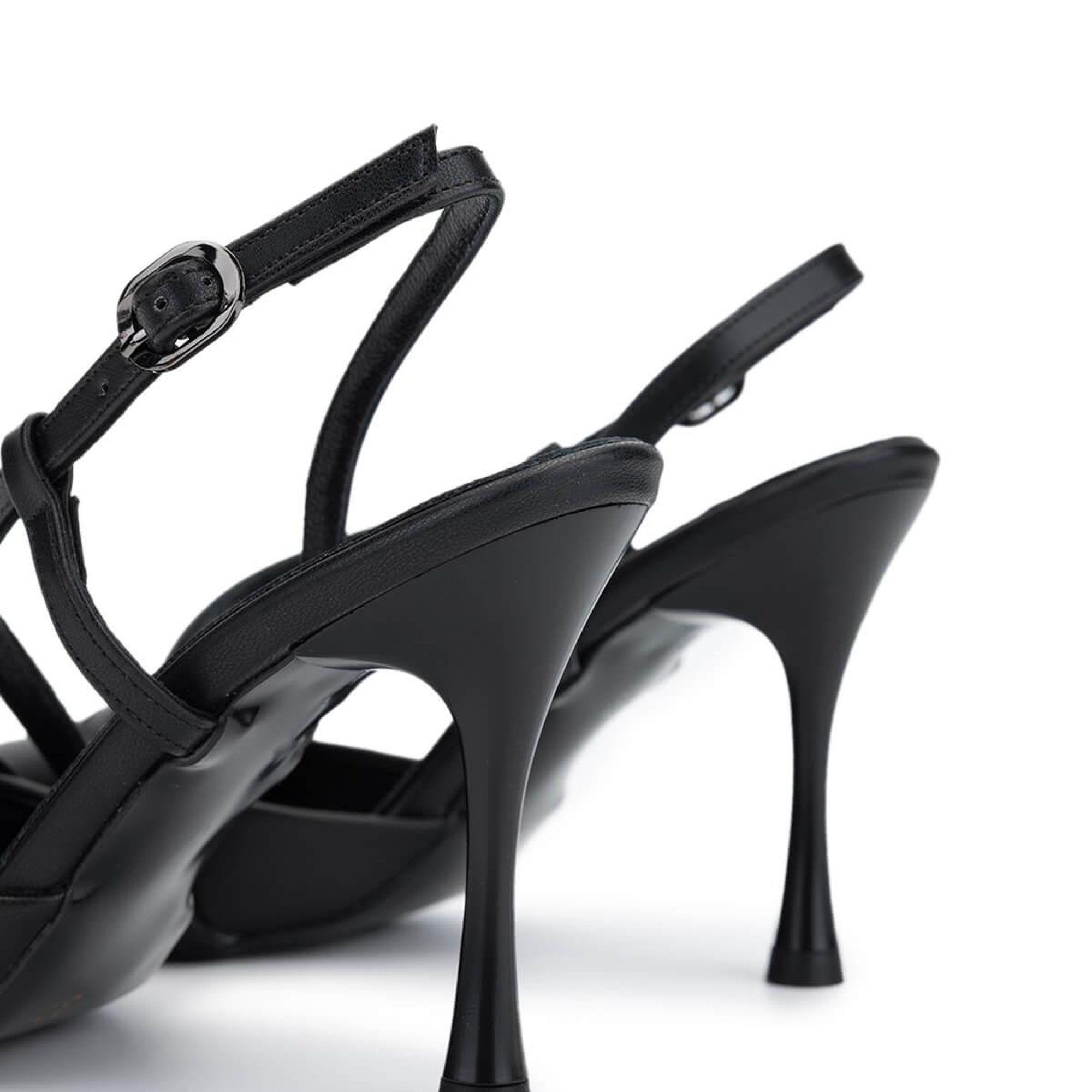 Tamer Tanca Kadın Vegan Siyah Topuklu Ayakkabı