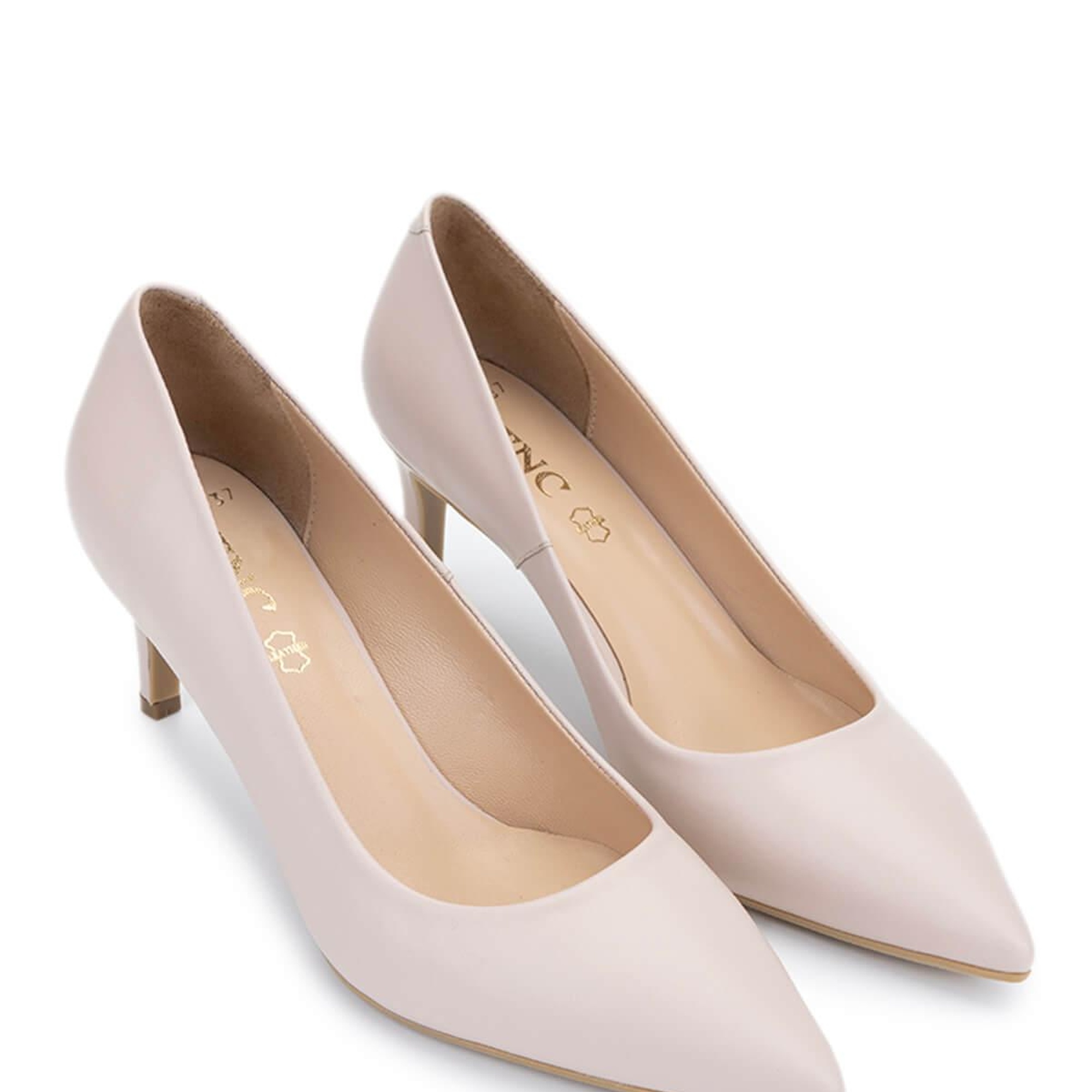 Tamer Tanca Kadın Hakiki Deri Bej Topuklu Ayakkabı