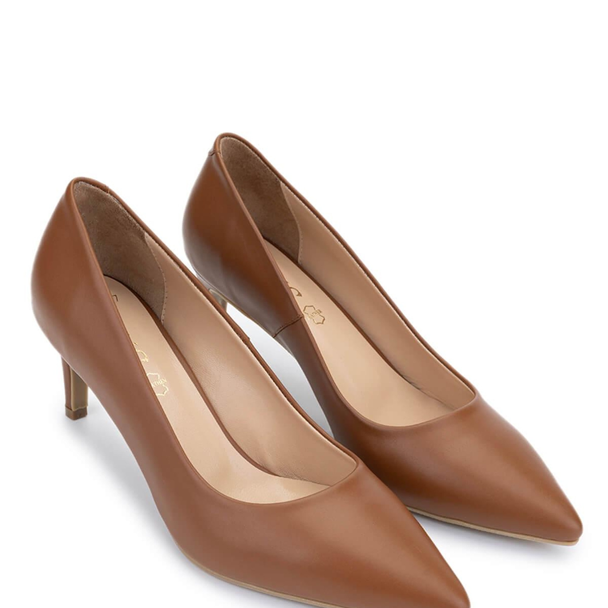 Tamer Tanca Kadın Hakiki Deri Koyu Taba Topuklu Ayakkabı