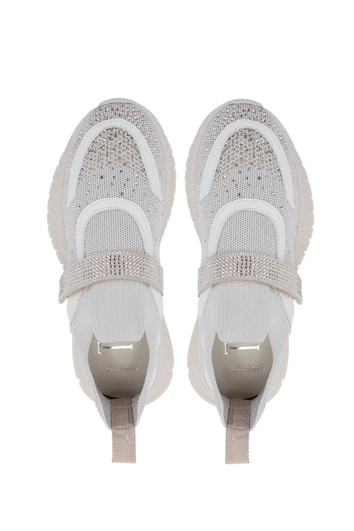 Tamer Tanca Tamer Tanca Kadın Tekstil Bej Sneakers &amp; Spor Ayakkabı FashFed'de! Bej - 7. görsel