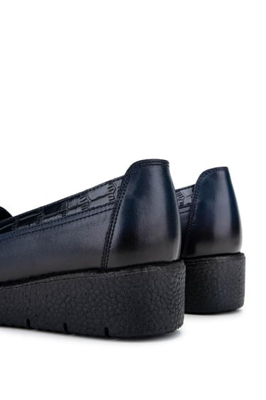  Tamer Tanca Kadın Hakiki Deri Lacivert Casual Ayakkabı