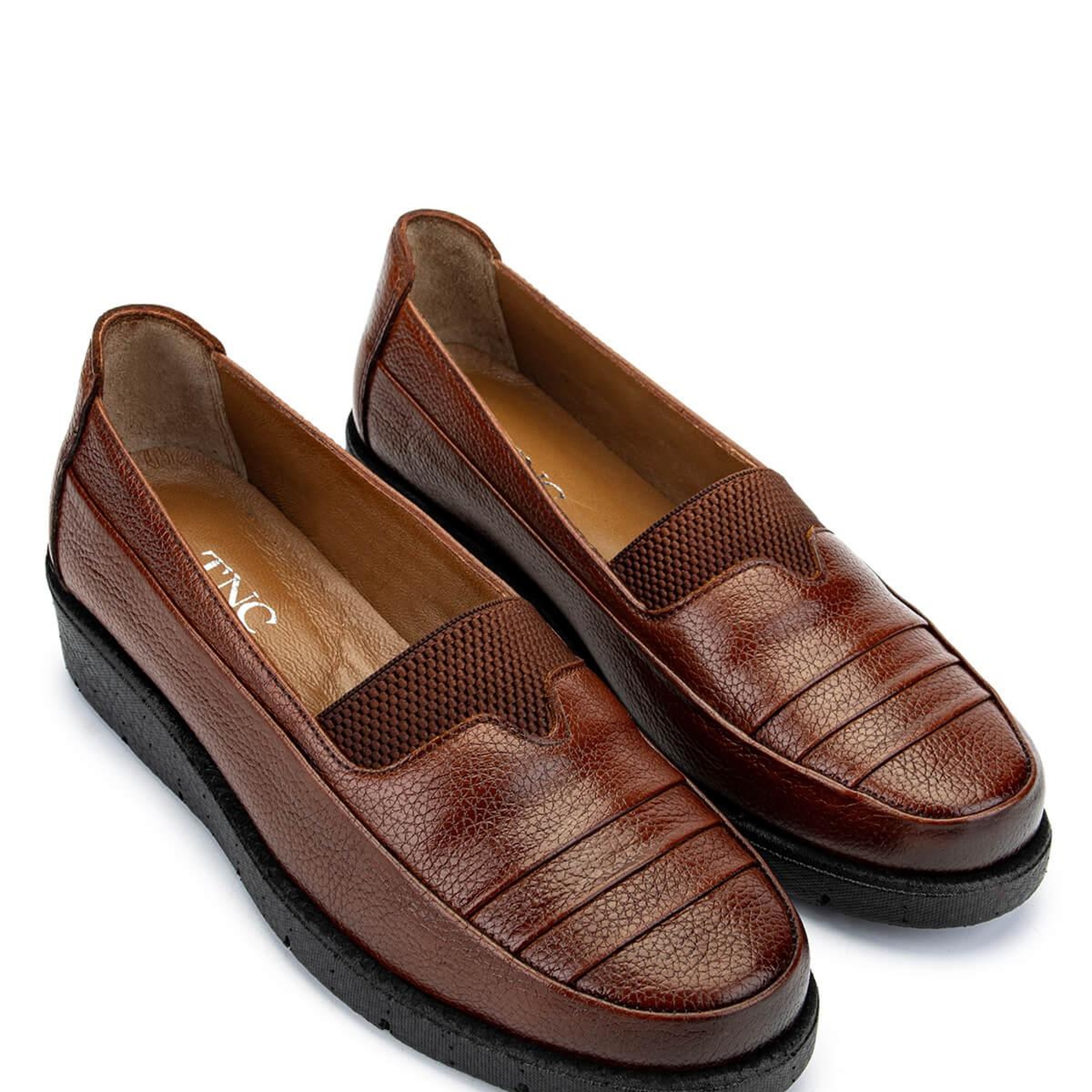 Tamer Tanca Kadın Hakiki Deri Koyu Taba Casual Ayakkabı