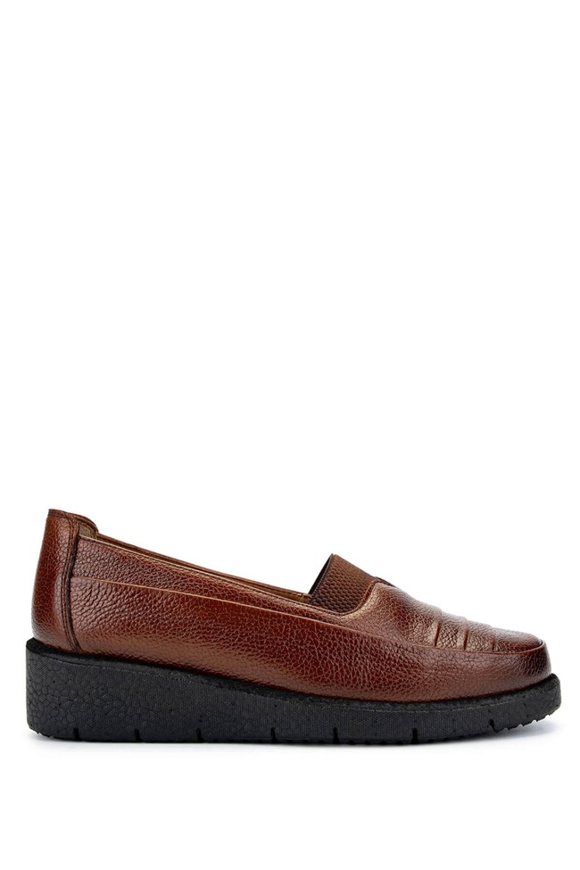  Tamer Tanca Kadın Hakiki Deri Koyu Taba Casual Ayakkabı