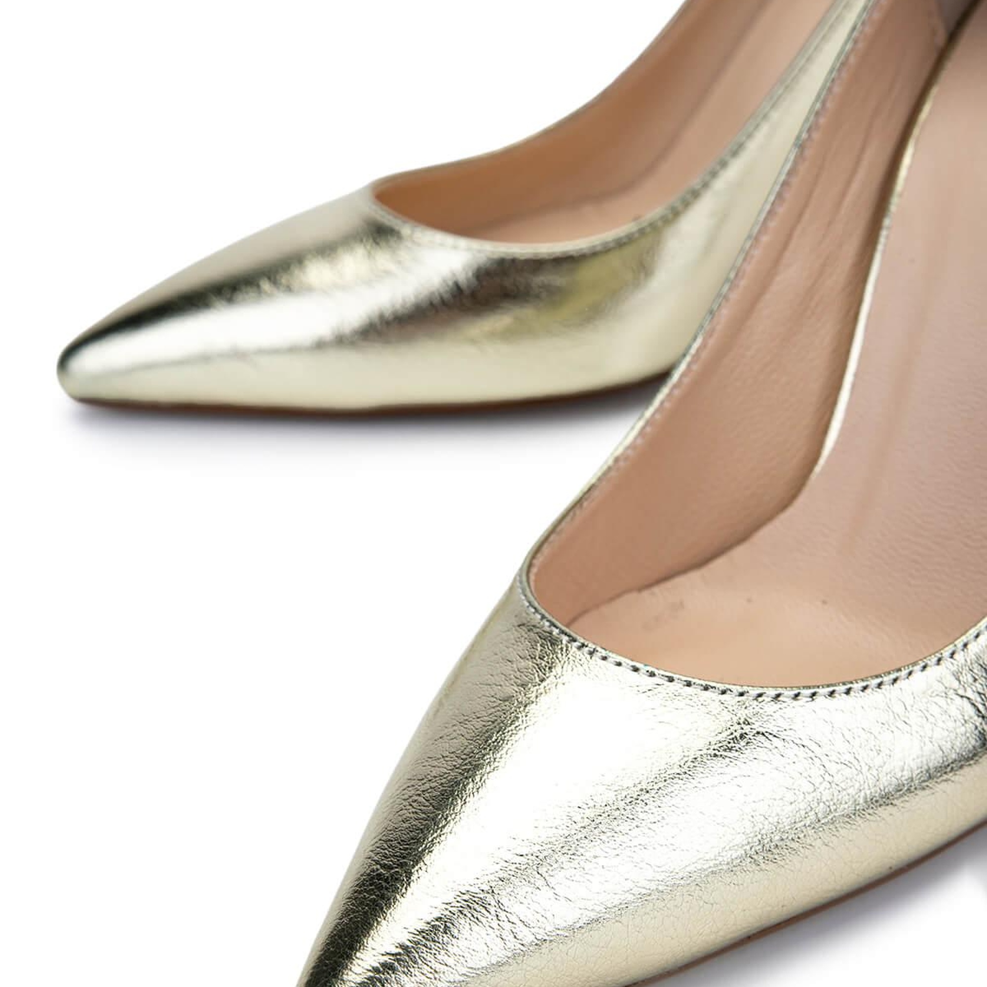 Tamer Tanca Kadın Vegan Altın Topuklu Ayakkabı