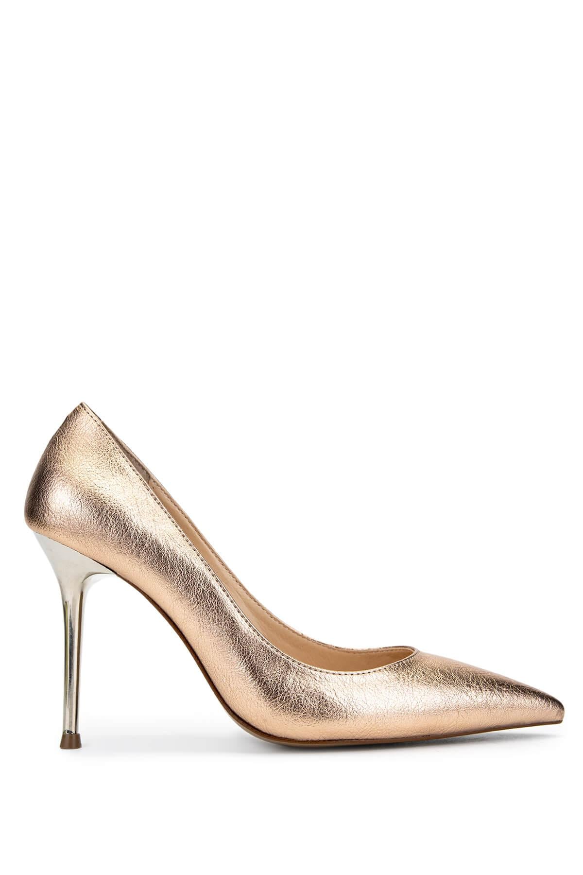  Tamer Tanca Kadın Vegan Bej Topuklu Ayakkabı