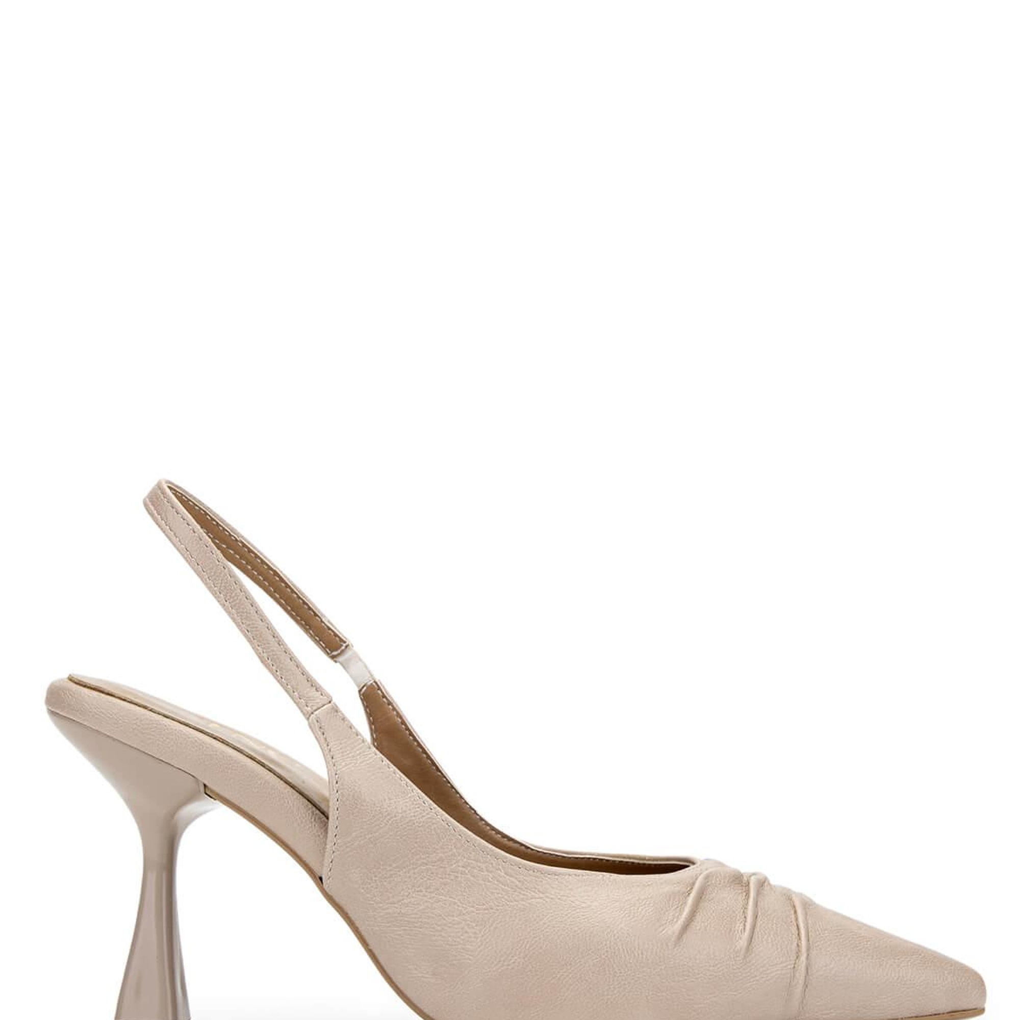 Tamer Tanca Kadın Vegan Bej Topuklu Ayakkabı