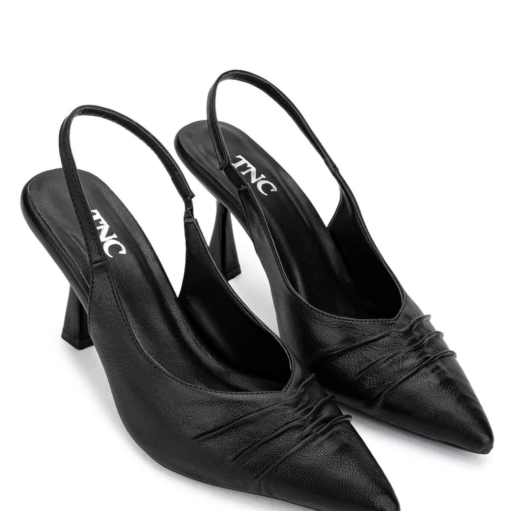 Tamer Tanca Kadın Vegan Siyah Topuklu Ayakkabı