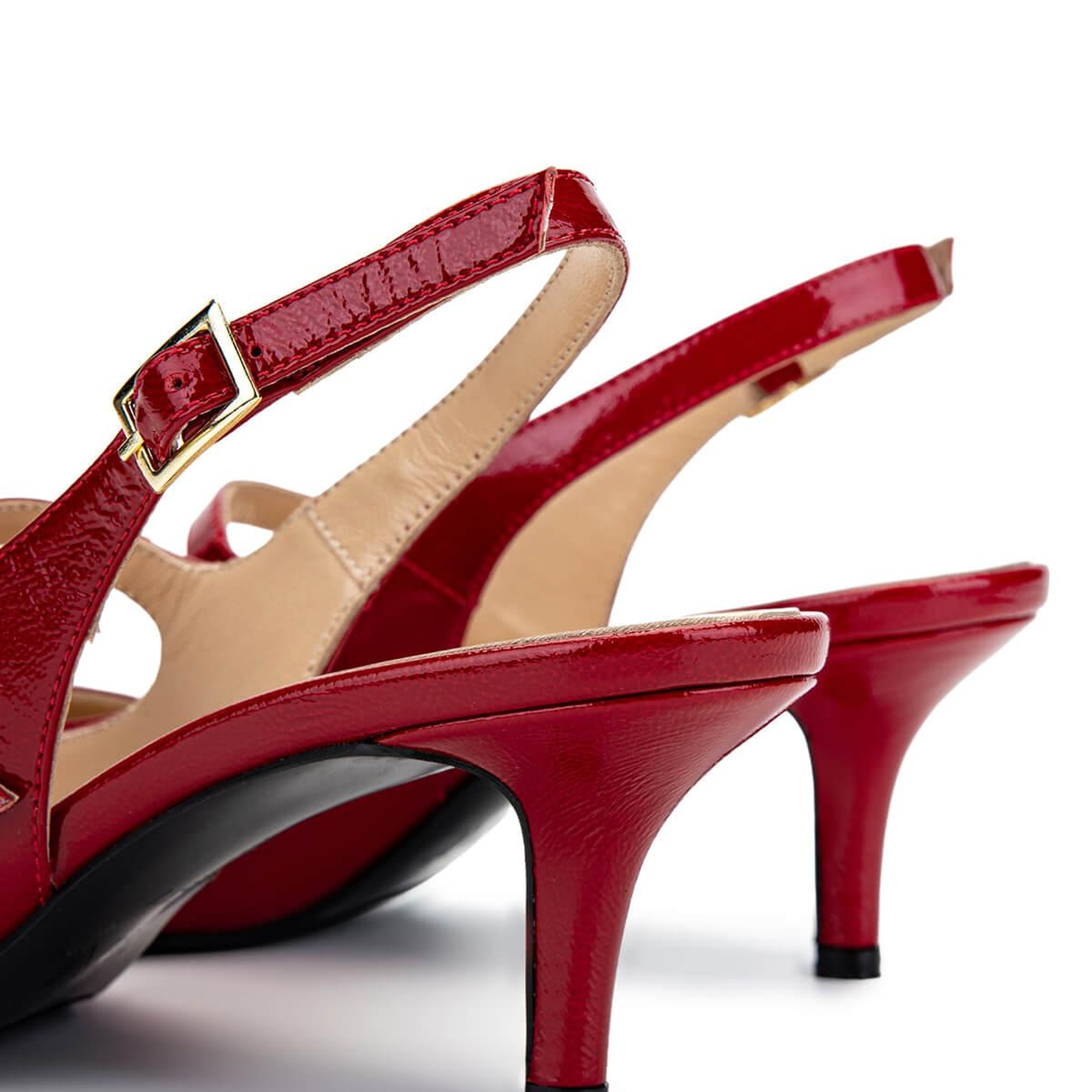 Tamer Tanca Kadın Hakiki Deri Kırmızı Topuklu Ayakkabı