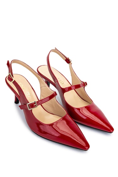  Tamer Tanca Kadın Hakiki Deri Kırmızı Topuklu Ayakkabı