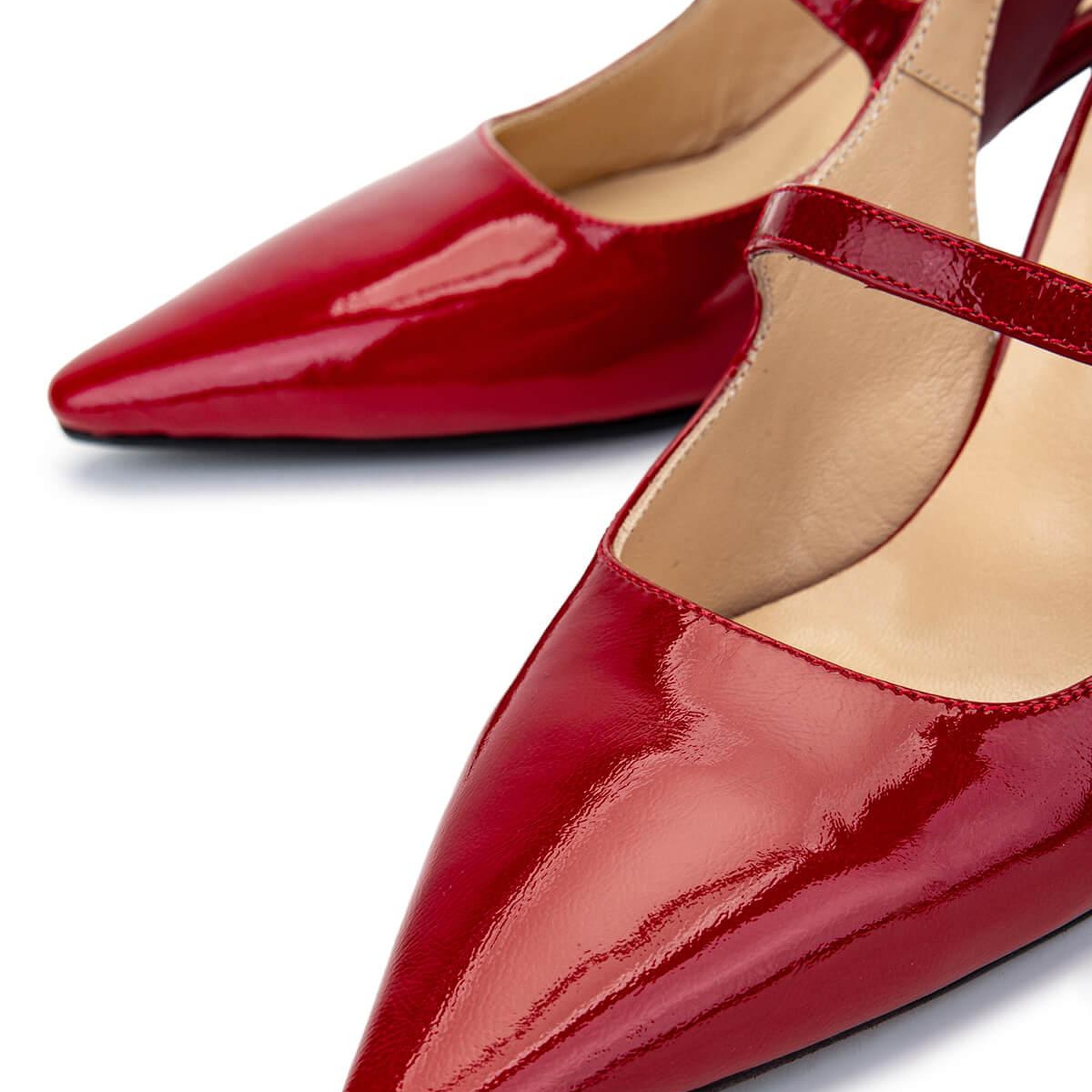 Tamer Tanca Kadın Hakiki Deri Kırmızı Topuklu Ayakkabı