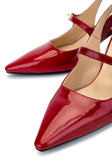  Tamer Tanca Kadın Hakiki Deri Kırmızı Topuklu Ayakkabı