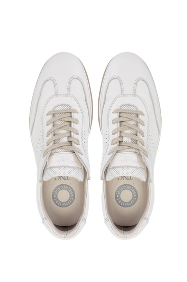  Tamer Tanca Erkek Hakiki Deri Kırık Beyaz Casual Ayakkabı