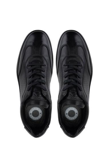  Tamer Tanca Erkek Hakiki Deri Siyah Casual Ayakkabı