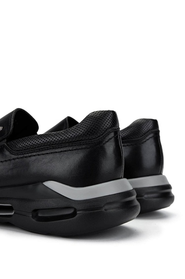  Tamer Tanca Erkek Hakiki Deri Siyah Casual Ayakkabı