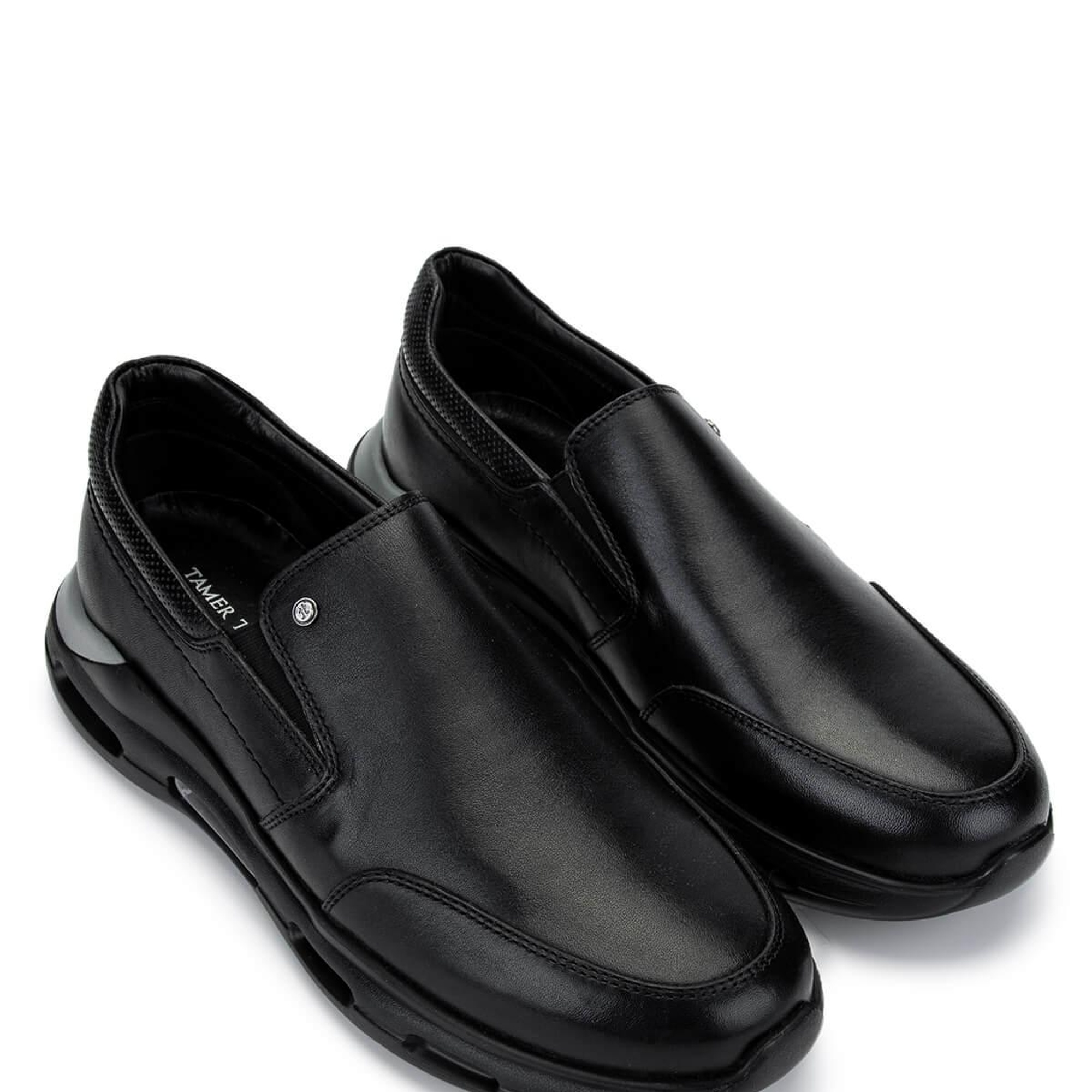 Tamer Tanca Erkek Hakiki Deri Siyah Casual Ayakkabı