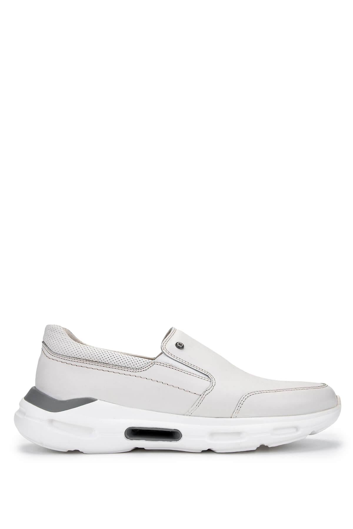  Tamer Tanca Erkek Hakiki Deri Beyaz Casual Ayakkabı