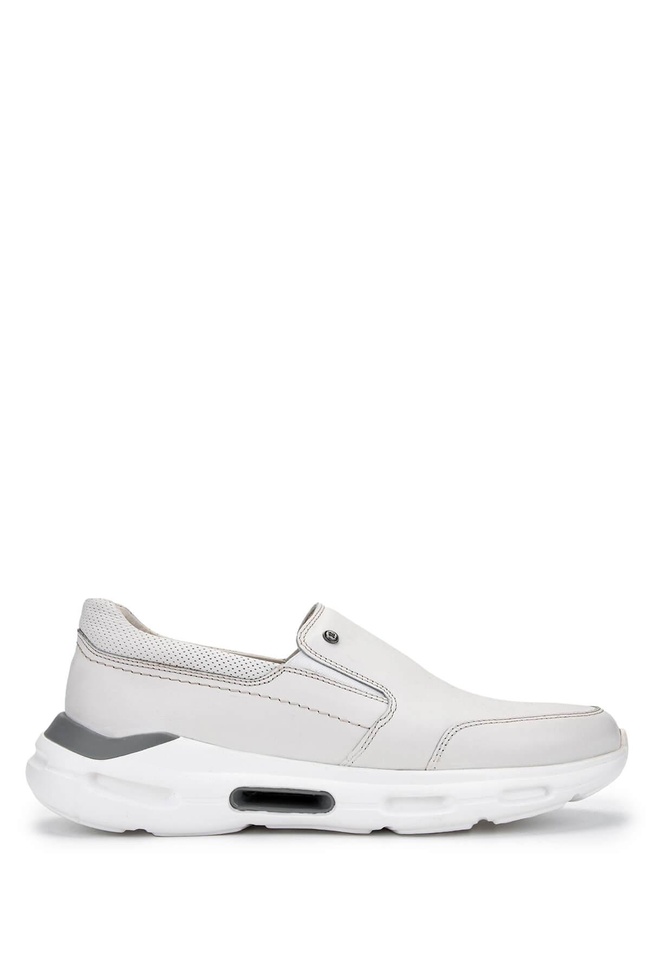  Tamer Tanca Erkek Hakiki Deri Beyaz Casual Ayakkabı