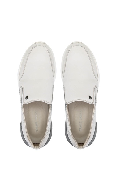  Tamer Tanca Erkek Hakiki Deri Beyaz Casual Ayakkabı