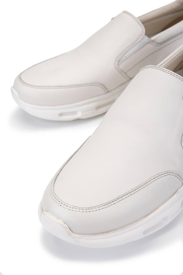  Tamer Tanca Erkek Hakiki Deri Beyaz Casual Ayakkabı