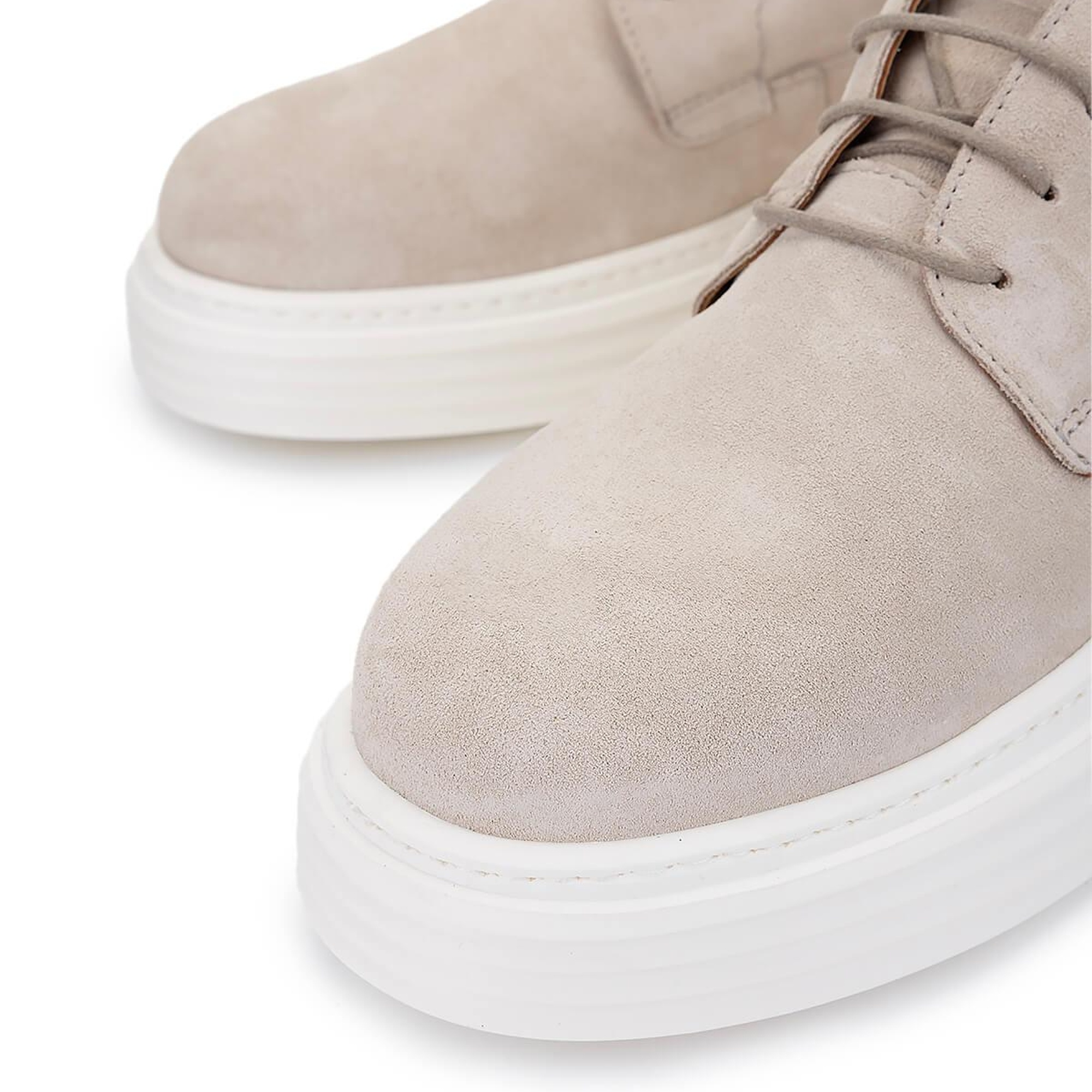 Tamer Tanca Erkek Hakiki Deri Bej Süet Casual Ayakkabı