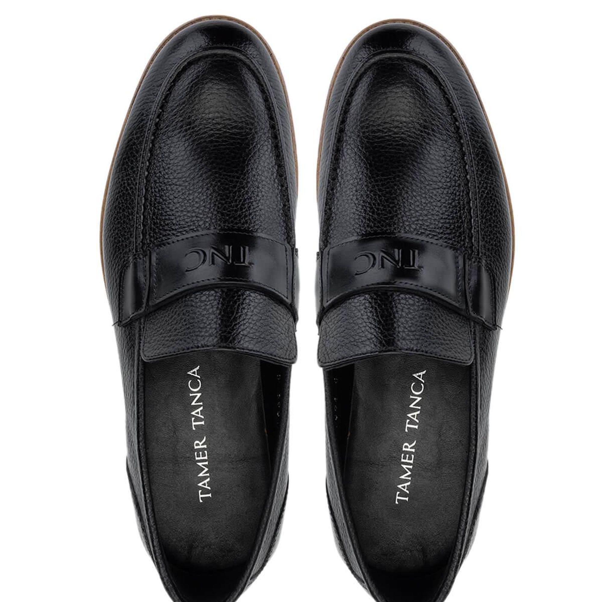 Tamer Tanca Erkek Hakiki Deri Siyah Casual Ayakkabı