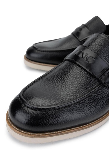  Tamer Tanca Erkek Hakiki Deri Siyah Casual Ayakkabı