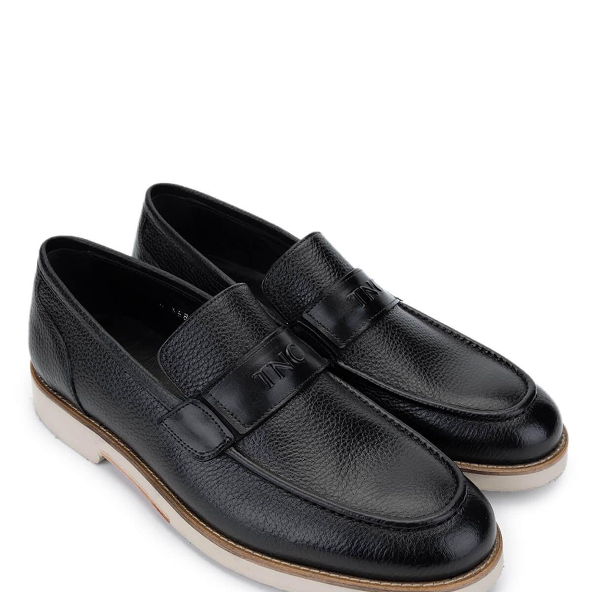 Tamer Tanca Erkek Hakiki Deri Siyah Casual Ayakkabı