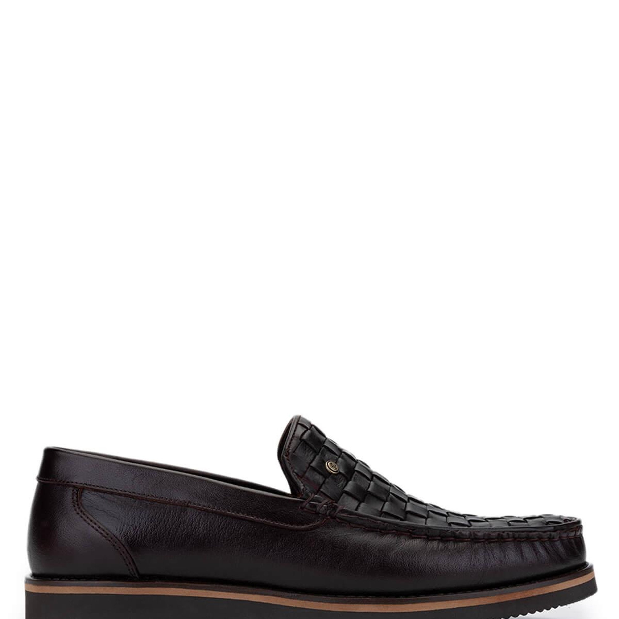 Tamer Tanca Erkek Hakiki Deri Kahverengi Loafer Ayakkabı