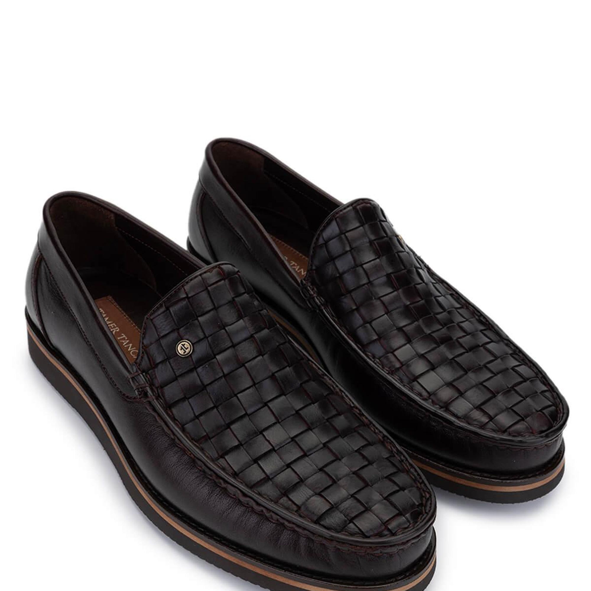 Tamer Tanca Erkek Hakiki Deri Kahverengi Loafer Ayakkabı