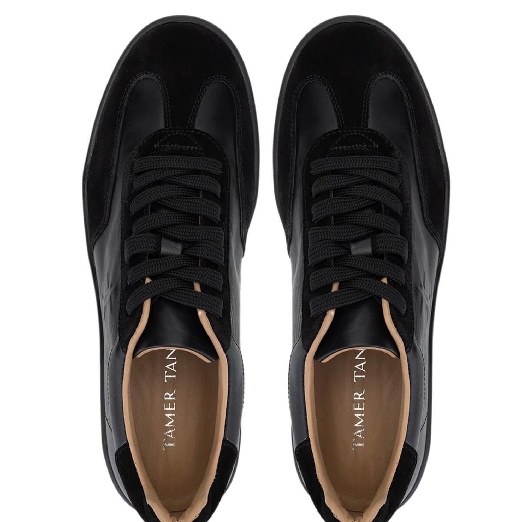 Tamer Tanca Erkek Hakiki Deri Siyah Sneakers & Spor Ayakkabı