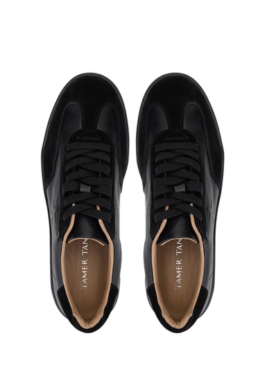  Tamer Tanca Erkek Hakiki Deri Siyah Sneakers & Spor Ayakkabı