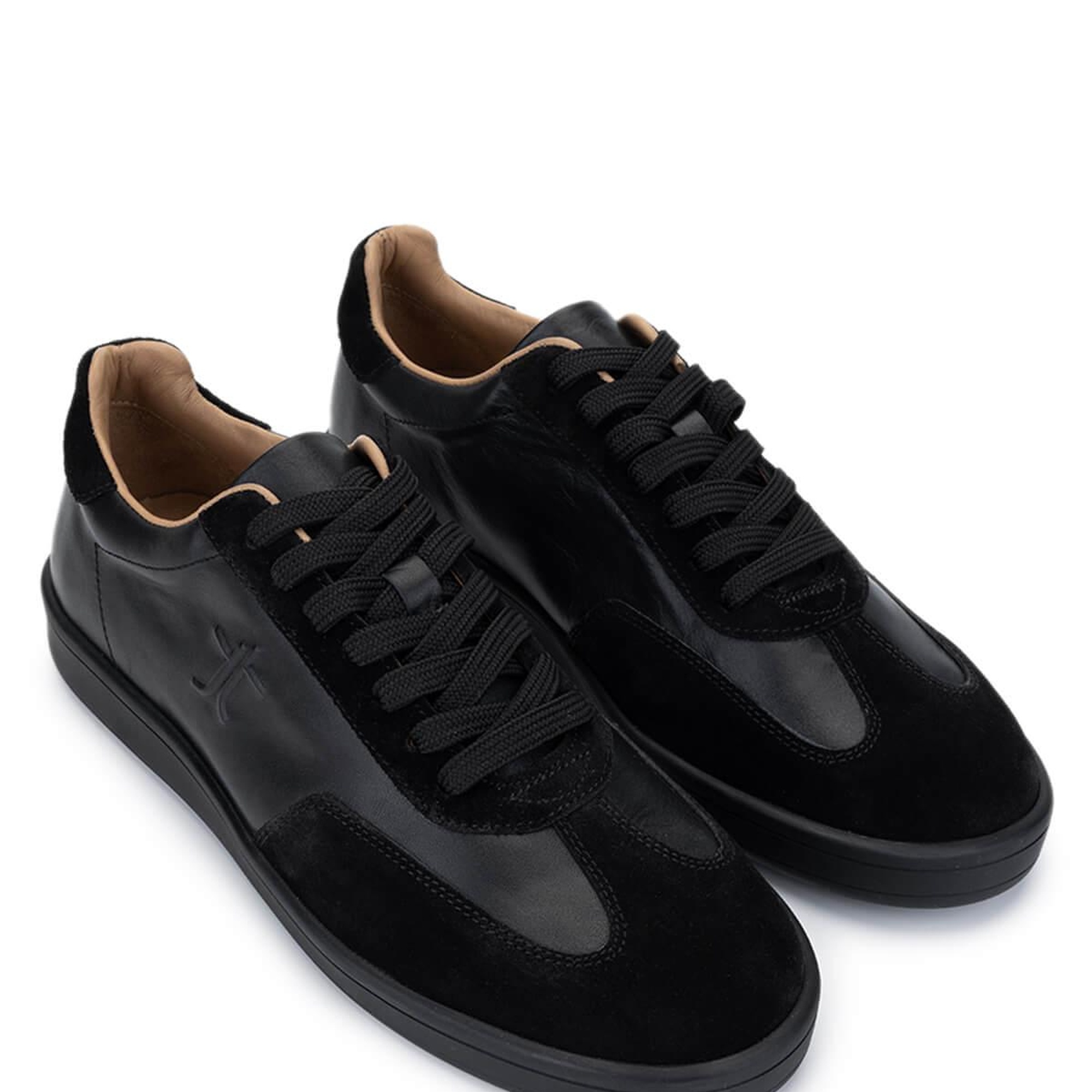 Tamer Tanca Erkek Hakiki Deri Siyah Sneakers & Spor Ayakkabı