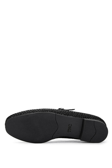  Tamer Tanca Kadın Hakiki Deri Siyah Babet Ayakkabı