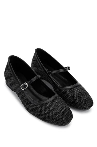  Tamer Tanca Kadın Hakiki Deri Siyah Babet Ayakkabı