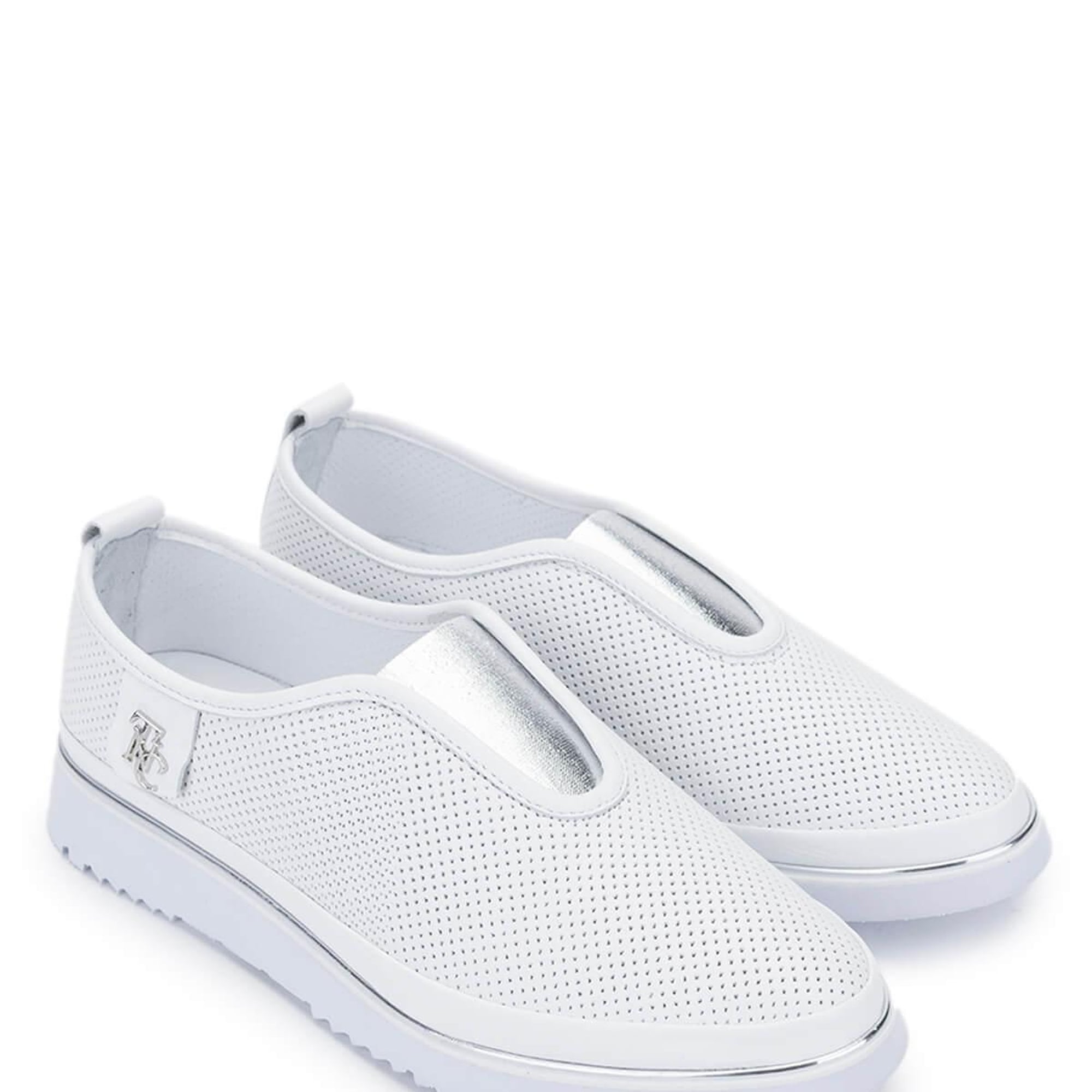 Tamer Tanca Kadın Hakiki Deri Beyaz/Lame Comfort Ayakkabı