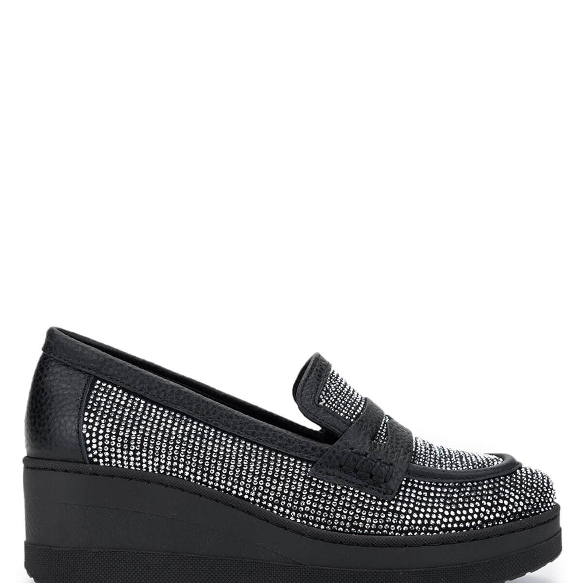 Tamer Tanca Kadın Hakiki Deri Beyaz Taşlı Loafer Ayakkabı