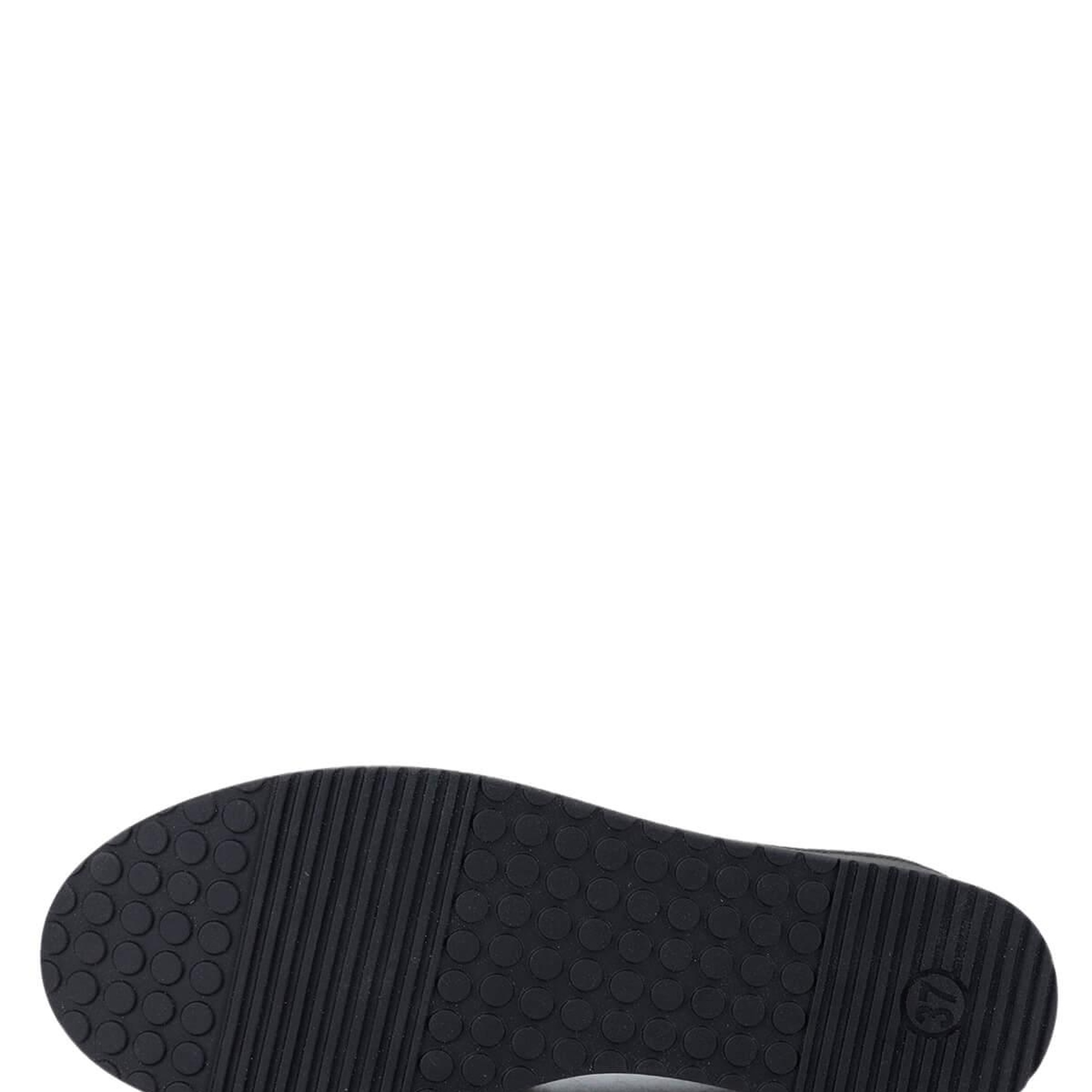 Tamer Tanca Kadın Hakiki Deri Siyah Taşlı Loafer Ayakkabı