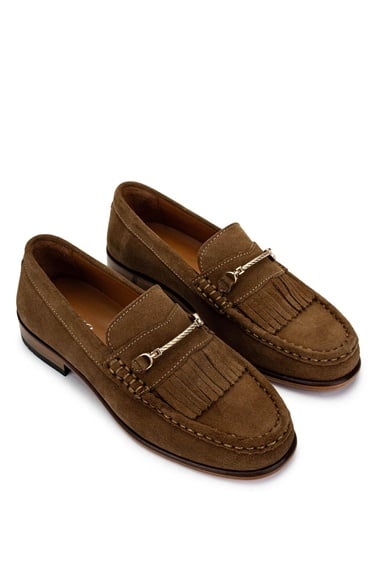  Tamer Tanca Kadın Hakiki Deri Kahverengi Loafer Ayakkabı