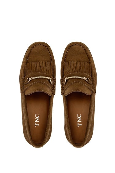  Tamer Tanca Kadın Hakiki Deri Kahverengi Loafer Ayakkabı