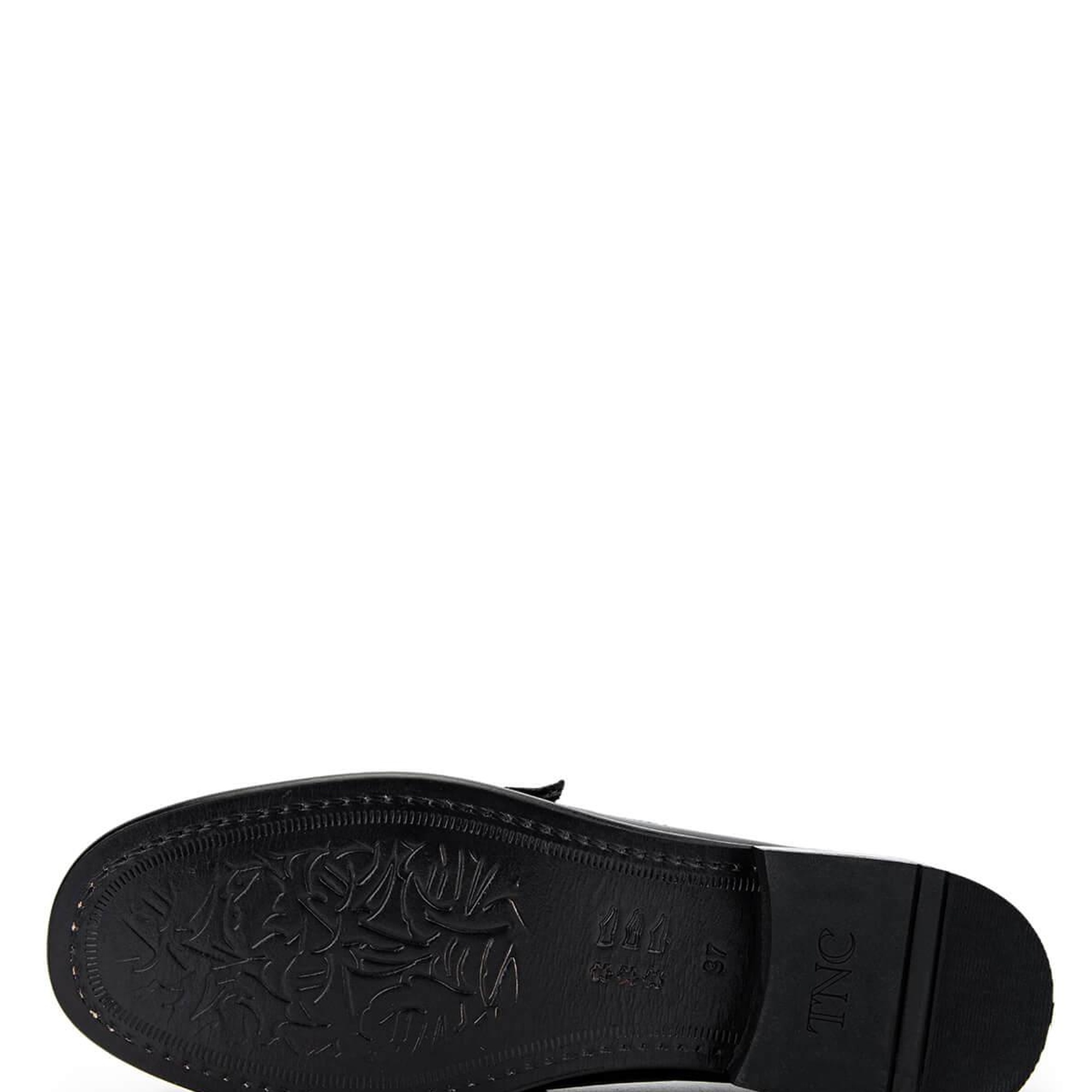 Tamer Tanca Kadın Hakiki Deri Siyah Deri Loafer Ayakkabı